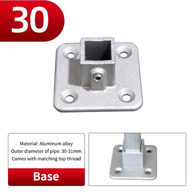 20x20mm Čtvercová trubka Třícestný 25x25mm 30x30mm Hliníková slitina Koleno Spojka Příslušenství Pevný spoj trubky