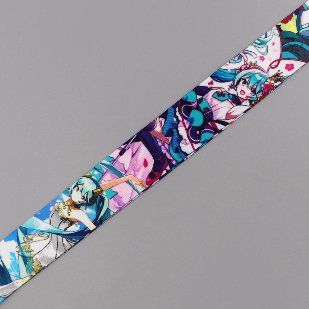 Anime Girl Lanyard Manga Card Holder Neck Strap for Key ID Card Phone Straps Badge Holder Keyrings Cosplay Accessories Gifts