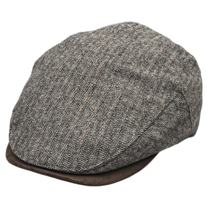 Vintage British Style Wool Forward Hat Shopping Versatile Cap Painter Hat
