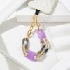 Retro acrylic mixed gold thick chain trendy versatile mobile phone lanyard style simple exquisite fashion mobile phone lanyard