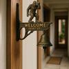 Yousheng Sasquatch Door Bell Vintage Middle Finger Wild Savage Welcome Door Hanger Bell Home Office Entrance Door Wall Hanging Metal Decorative Bell