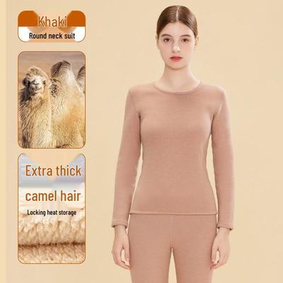 JingJingRS Women's Lamb Wool Thermal Underwear Set