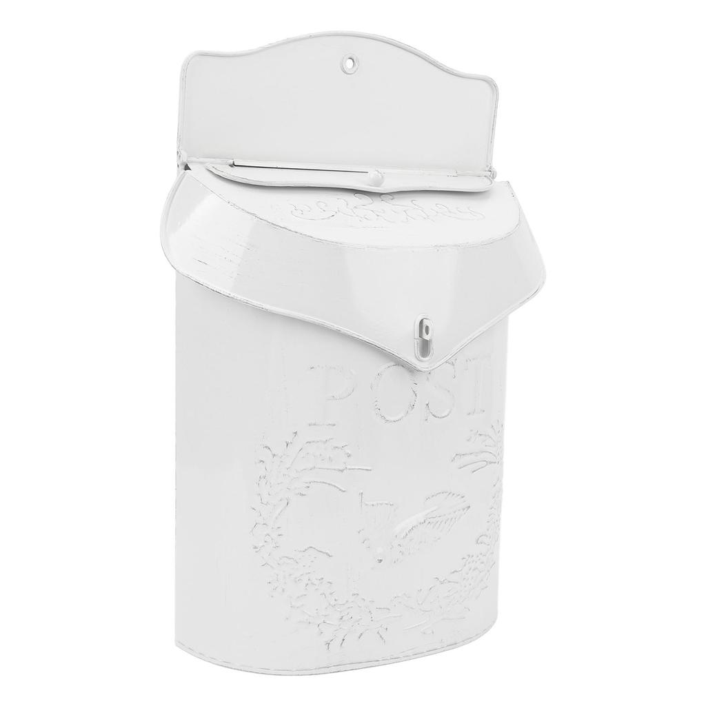 Wall Mount Letter Box Metal Bird Pattern Large Capacity Water Proof Wall Mounted Retro Mail Box for