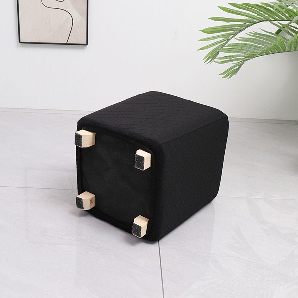 T-förmige quadratische Hockerabdeckung Elastische Hockerhülle Langlebige Jacquard-Ottomanenabdeckung Heimdekoration