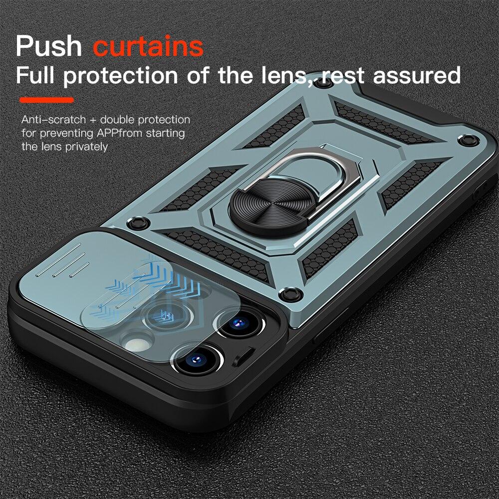 KEYSION Shockproof Case for iPhone 15 Pro Max 15 Ultra Slide Camera Lens Protection Ring Phone Cover for iPhone 14 13 12 11 Pro