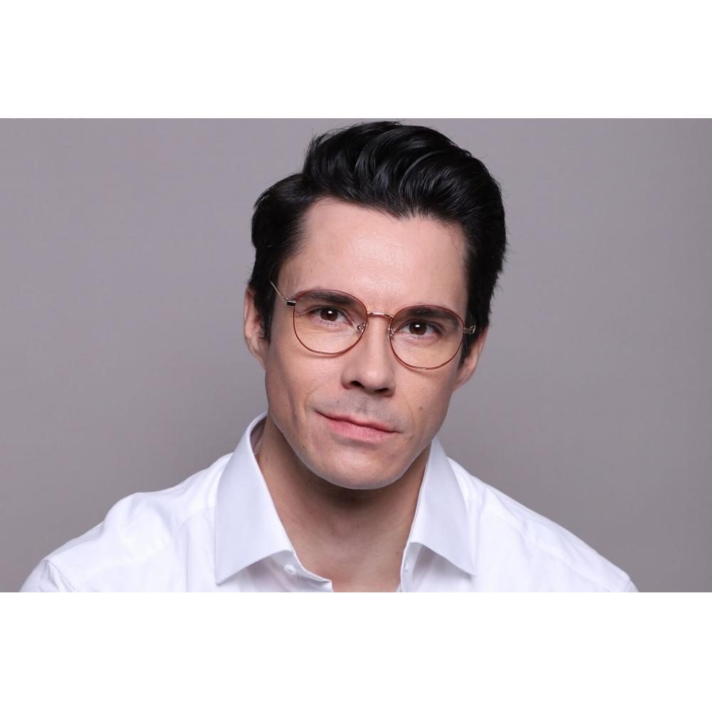 Full Rim Oval Red Gold Smartbuy Collection Sloan 900c Fashion Unisex Eyeglasses