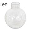 Vaso da Piante Spesso in Resina Trasparente Sfera Rotonda, Vaso Piccolo Trasparente Sfera Fiore con Juta per Fiori Secchi Fiocco, Fioriera Moderna in Plastica Idroponica