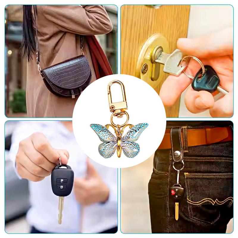 1Pc Alloy Keychain Charm Keychain Bag Women'S Gift Butterfly Keychain Backpack Multi-Color