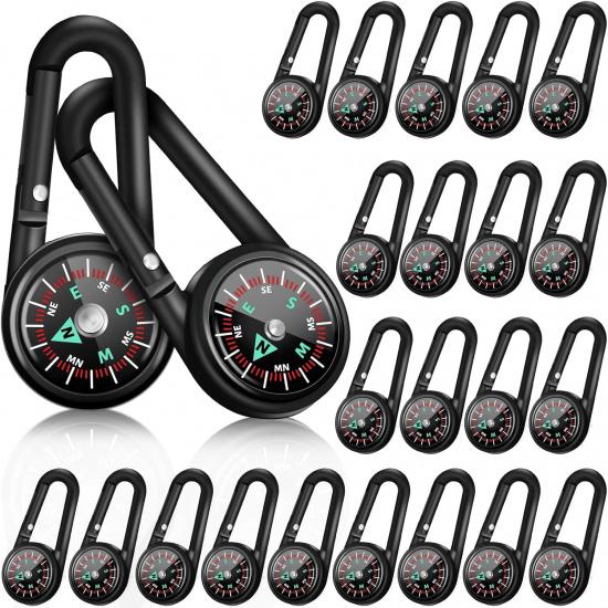 Kanayu Magnetic Compass Keychain Small Pocket Compass Survival Mini Compass Hiking for Kids Adults Camping Backpacking Accessory 24