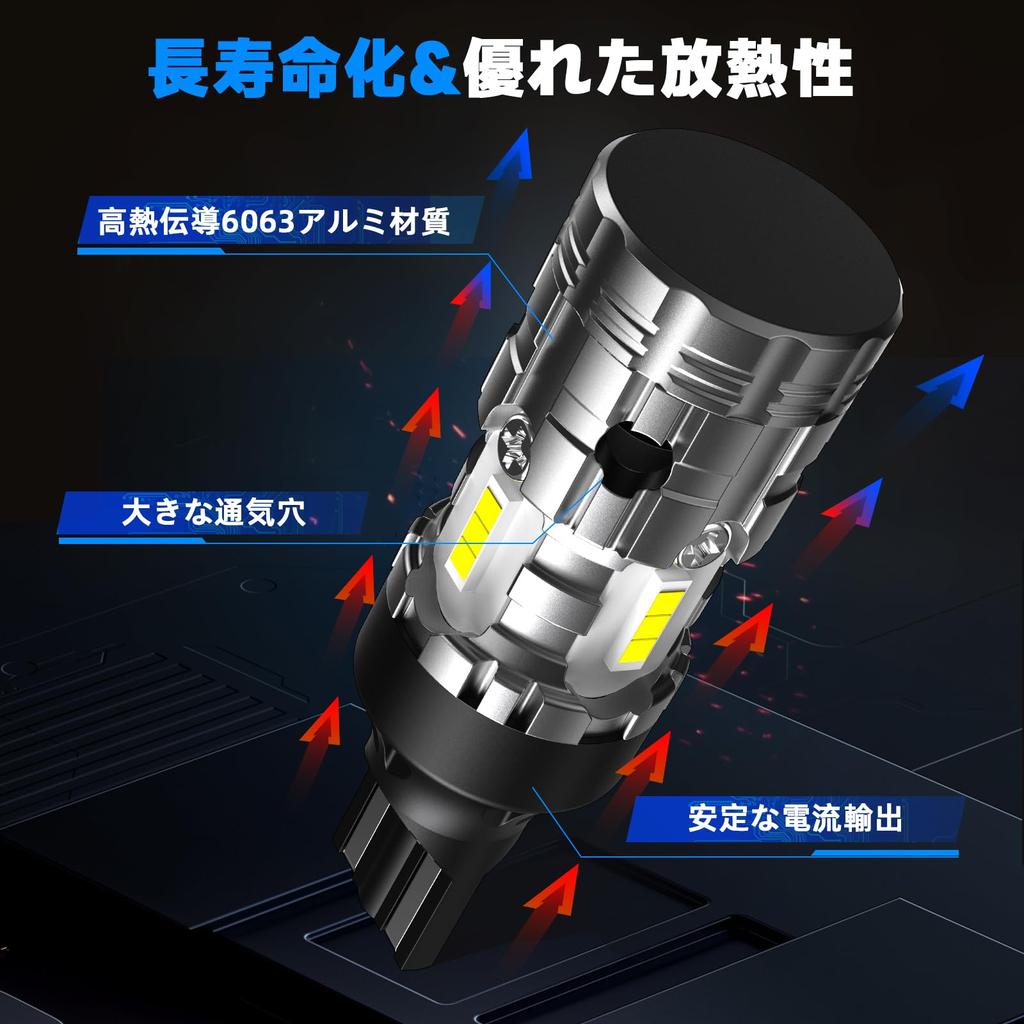 BLUESEATEC T16 LED Back Lamp, Explosive Light, 5,000 Lm, 6500K White, 500% Brightness, High