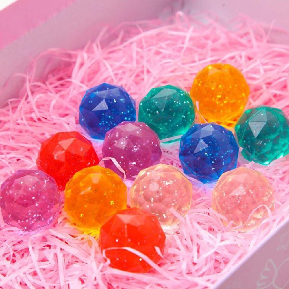 6Pcs Bouncy toy Bouncy Ball Clear Rubber Bouncy Ball Shape Ball Children Gift