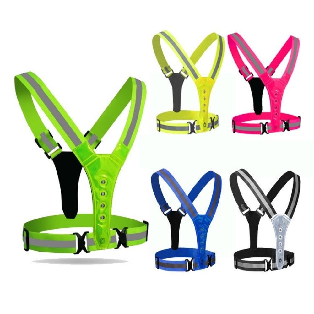 USB Rechargeable Glowing Reflector Vest Waterproof High Visibility Vest New LED Running Vest