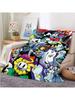 Anime Undertale Sans Druck Überwürfe für Betten Tagesdecken Bezüge Sofa Decke Thermodecke Decke Reisequilt#Farbe_18,Größe_150X220CM