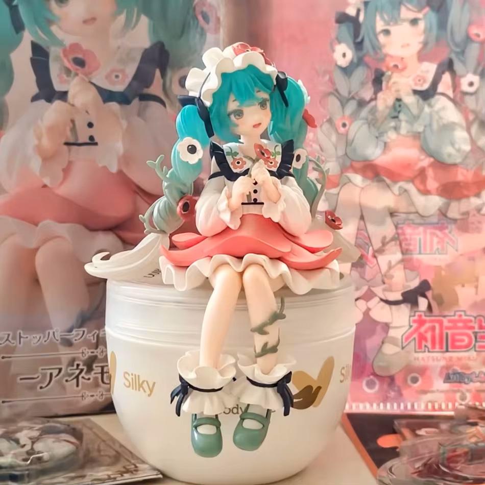 14CM Hatsune Miku Anime Figure Toy Flower Fairy Collection Miku Kawaii Cartoon PVC Action Figurine Model Doll Birthday Gifts Kid