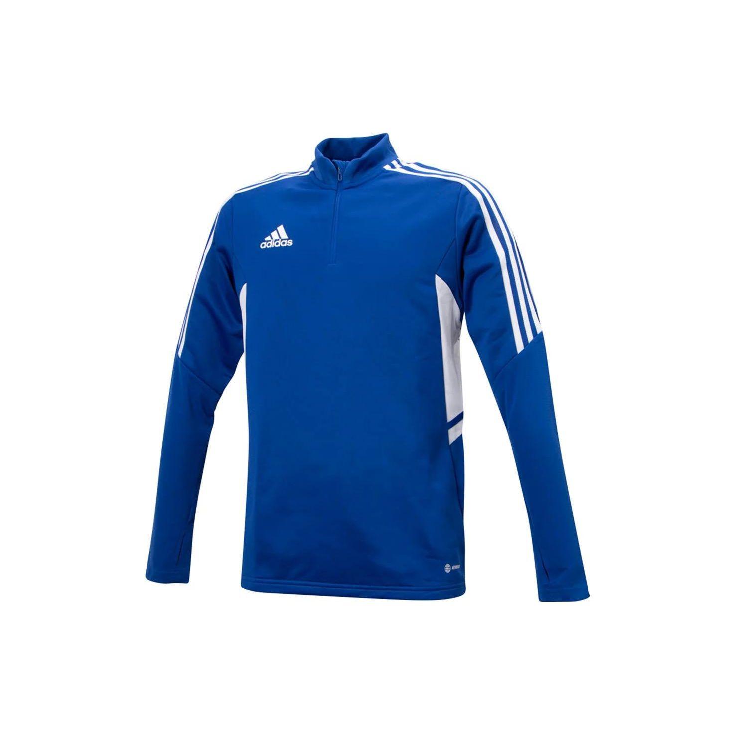 Adidas Slim Fit High Neck Logo Print Long Sleeve Sweatshirt Men sweatshirt Blue HA6271 XXL