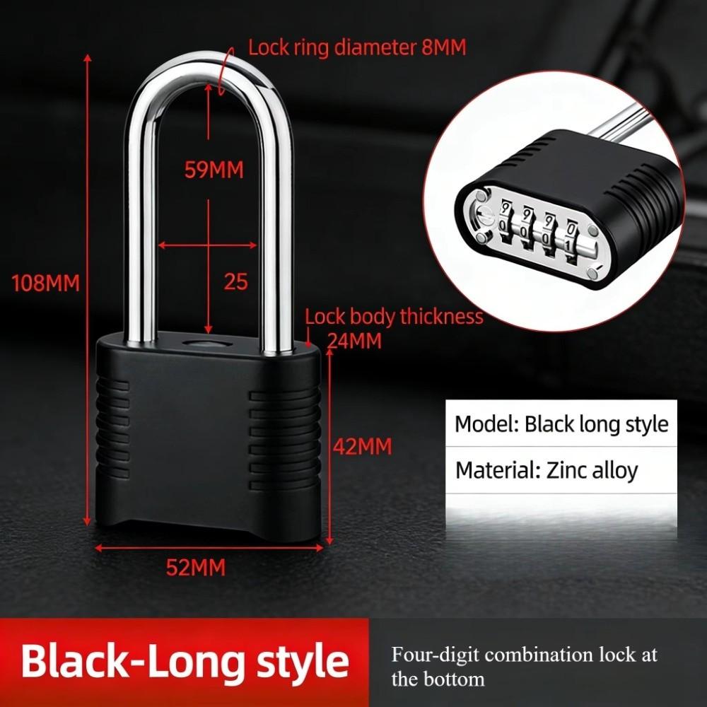 4 Digit Code Keyed Padlock Anti-theft Travel Suitcase Lock  Locker, Gym,Home Office