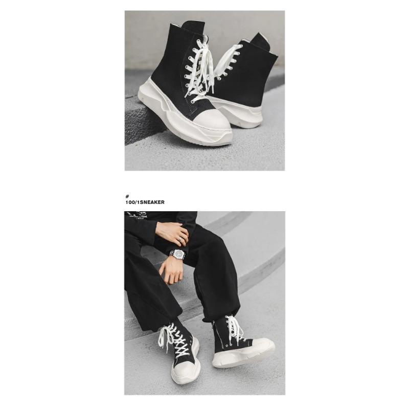 Zewnętrzne antypoślizgowe i odporne na zużycie buty robocze Modne i codzienne botki na grubej podeszwie Wysokiej jakości męskie zamszowe buty trekkingowe