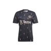 Printed Letter Round Neck Pullover Short Sleeve Football Jersey 22/23 Season Manchester United Men Jersey Black HT4307