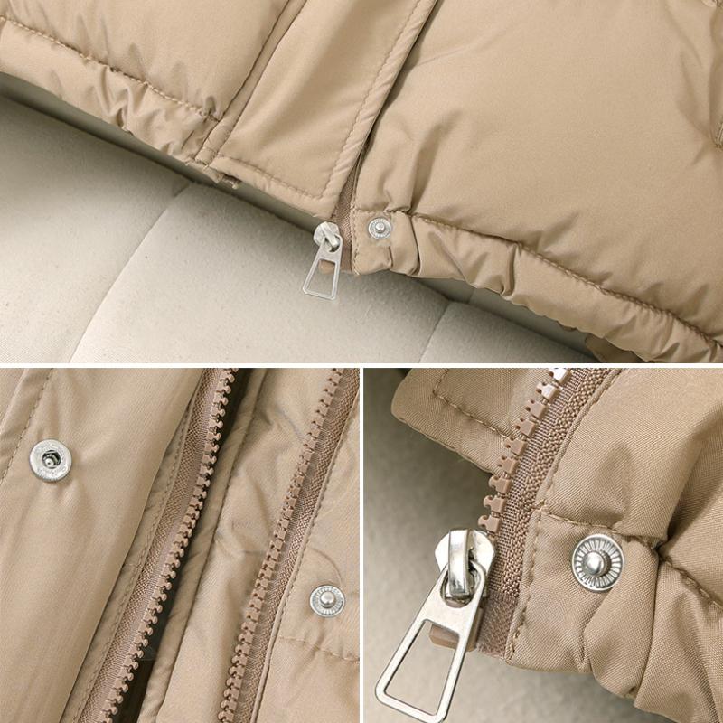 Women's Down Cotton Jacket Short Style New Korean Version Hooded Thickened Cotton Coat for Petite Women Winter Cotton Outerwear