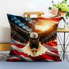 Independence Day Cushion Cover Washable Linen Comfort Soft  for Sofa Bed Cozy Home Room Decor