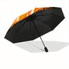 One Piece Portgas·D· Ace Automatic Folding Windproof Umbrella with Sturdy Iron Frame, Portable Compact Travel Umbrella All-Season Use Parties