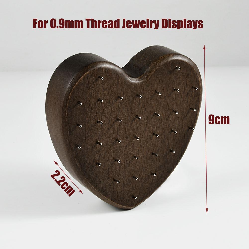 1PC Wood Piercing Jewelry Display Flower Heart Shape Cases Stand Earring Belly Lip Tongue Body Piercing Jewelry Solid Wood Stand