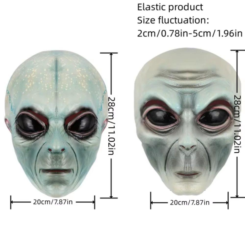 Masque intégral Masque d'extraterrestre Masque d'extraterrestre vert Masques d'extraterrestres Masque d'Halloween amusant Déguisement de Carnaval