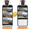 Caméra IP WIFI Trois Écrans Extérieure 4K Double Objectif PTZ Détection Humaine IA Étanche IP66 Caméra de Sécurité Vidéo CCTV iCsee
