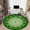 1pc Green Floral Pattern Chair Carpet for Office, Soft Flannel Throw Mat, Perfect for Office,Holiday Party Decoration Choice Yy251113185