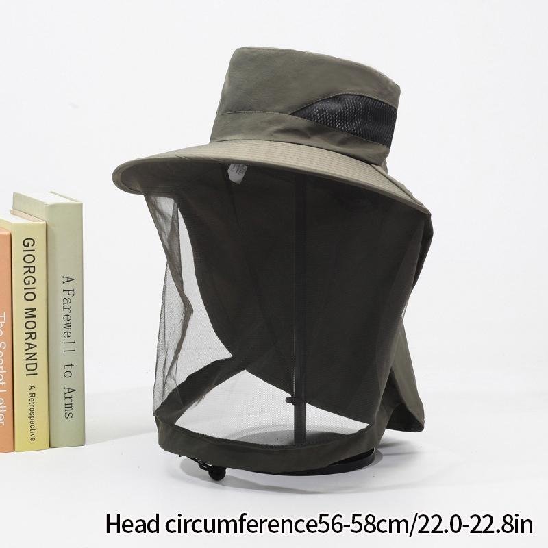 Outdoor Anti Insect-repellent Fishing Hat Breathable Uv Protection Hiking Climbing Hat Traveling Sun Hats for Men Women