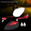 Rearview Mirror, Impact Resistant Motorcycle Mirror 2 Pcs/Set for Motorcycle (Red)