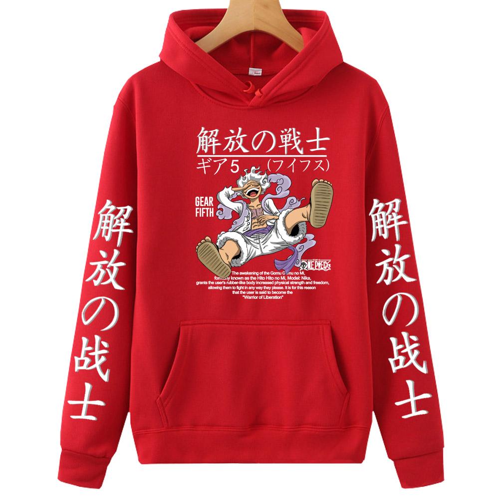 Men's Clothing Anime One Piece Hoodie Luffy Sun God Hoodie 2026 Manga Style Print Tops Fall Harajuku Style Hoodie