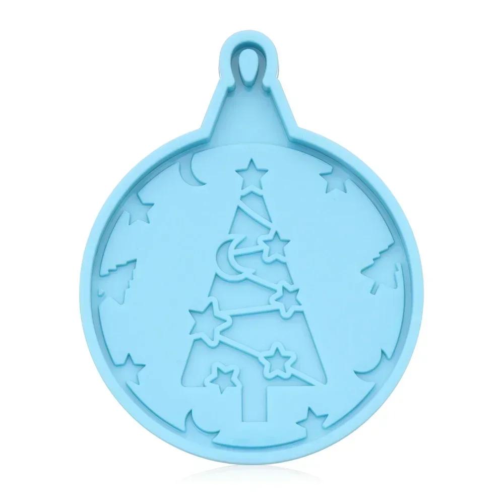 Christmas Ball Silicone Mould Keychain Pendant Epoxy Resin Crafts Silicone Mold Candy Chocolate Xmas Jewelry Pendant Making Mold
