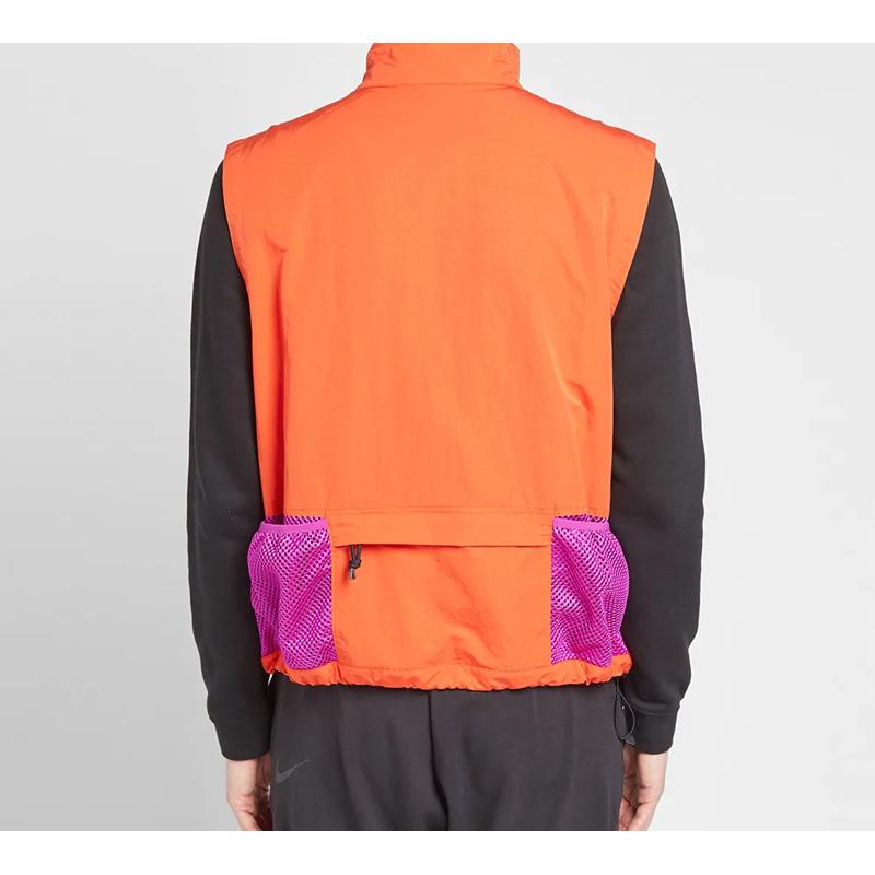 Nike Vests Men's Orange Red Stand Collar Moderate Urban Techwear BQ3619-634