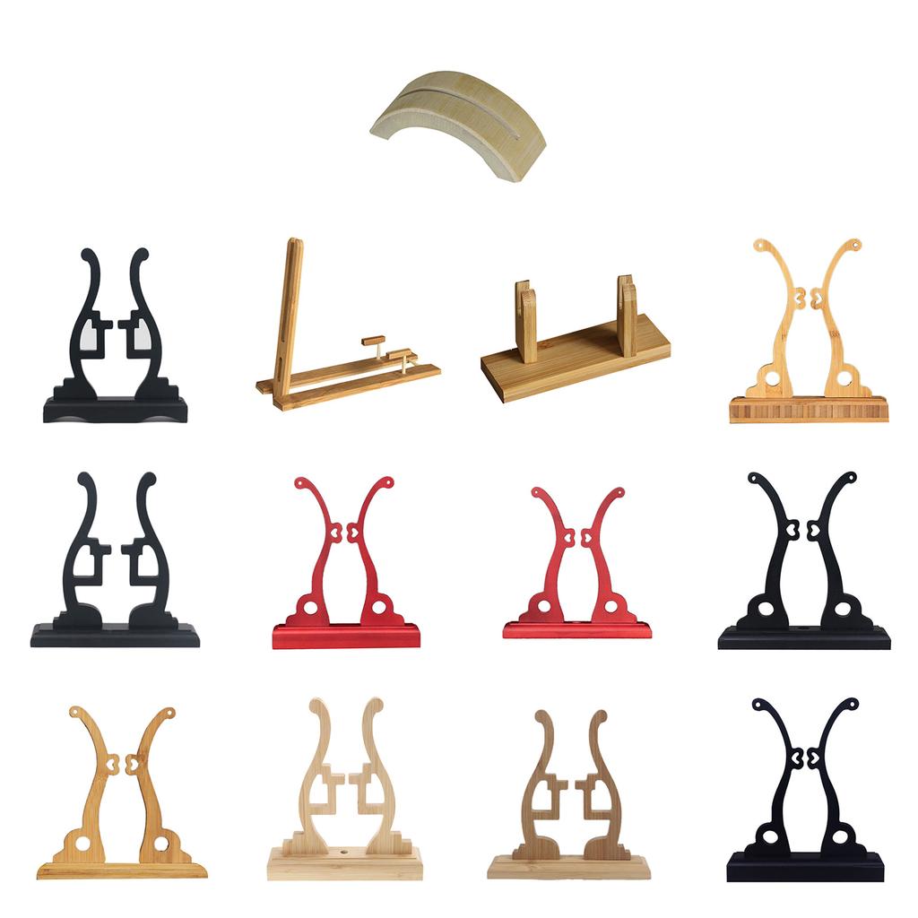 Traditional Chinese Style Bamboo Fan Stand for Desktop Decoration Fan Frame Base Holder Bracket Display Tool Accessories