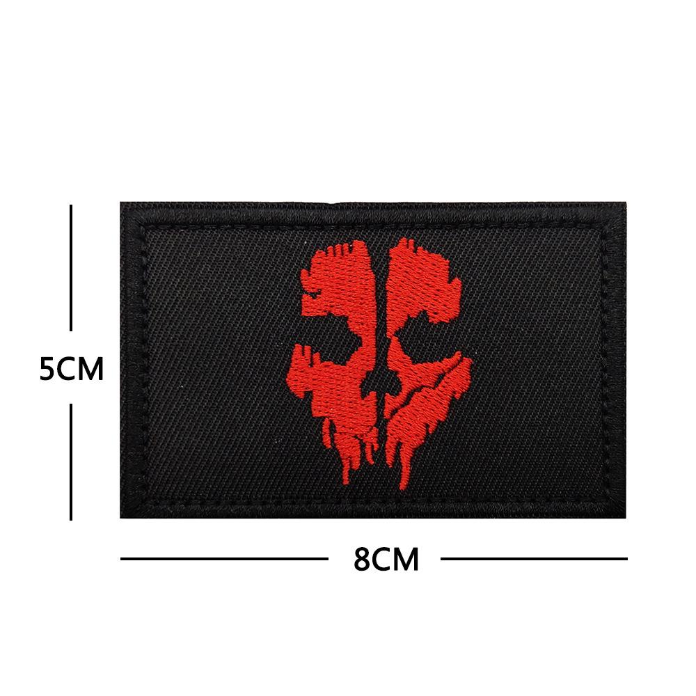 Taifeng Ghost Mask Velcro Embroidered Patches for Call of Duty Morale