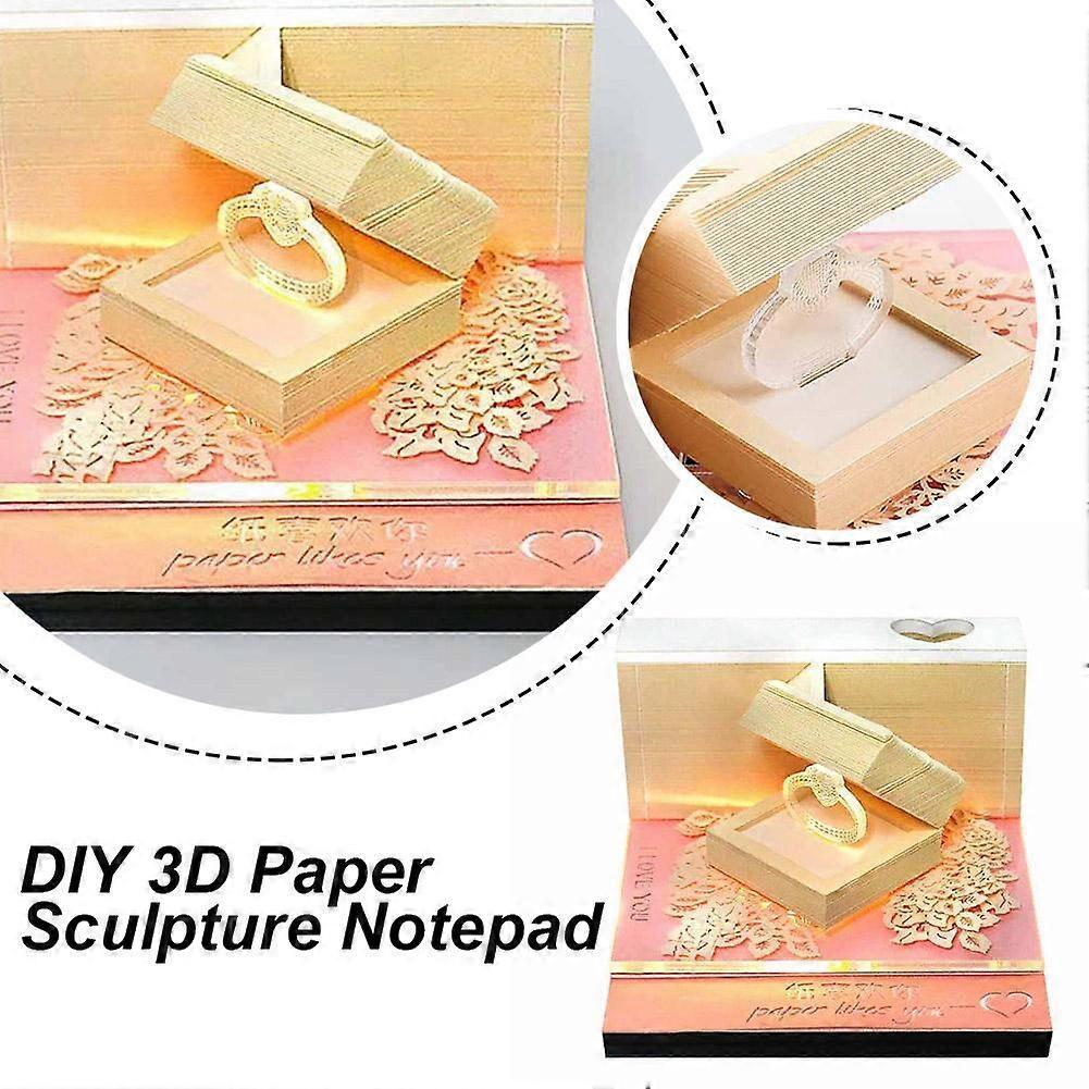 Valentine's Day Ring 3D Notepad