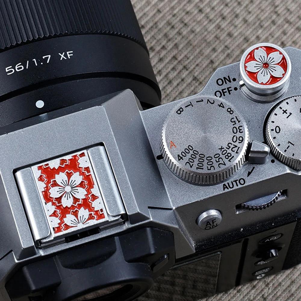 Metal Sakura Hot Shoe Cover Shutter Release Button Protective Cap for Canon Nikon Sony Leica Pentax Panasonic Camera Accessories
