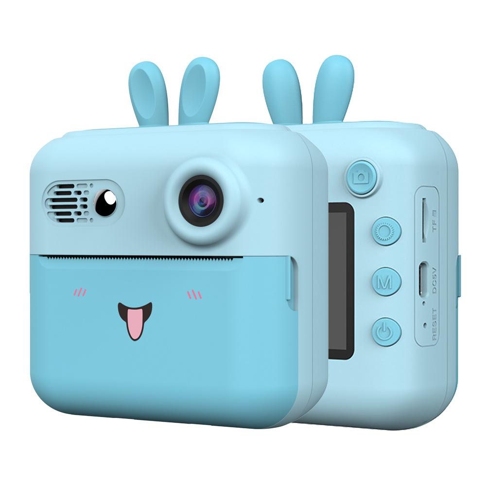 

Фотоаппарат для детей Детский для детей Пленочные фотоаппараты Цифровой фотоаппарат мгновенной печати Принтер Cybershot Camra Фотография Add 8G Card синий