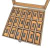 Davidt's [N9387] - 'Graphite Design' Brown-grey Watch Box (18 Watches) - 31. 5x31x8. 5 Cm