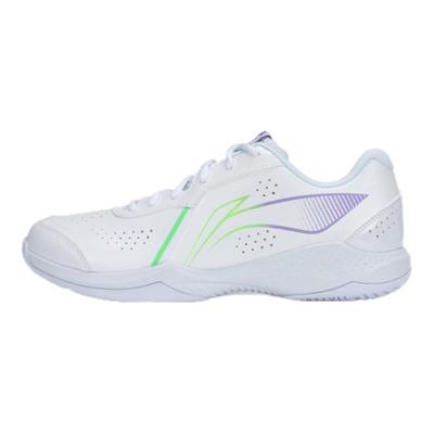 Li Ning Badminton Collection Cushioning Slip Resistant Breathable Low Top Badminton Shoes Unisex White AYTS020-11