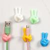 PVC Self-Adhesive Thumb Wire Holder Thumb Desktop Tidy Data Cable Clips  Cable Wire Management