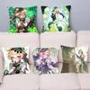 Emilie Anime G-Genshin Impact Pillow Case Fashion Square Pillowcase Bedroom Sofa Room Ins Decoration Leisure