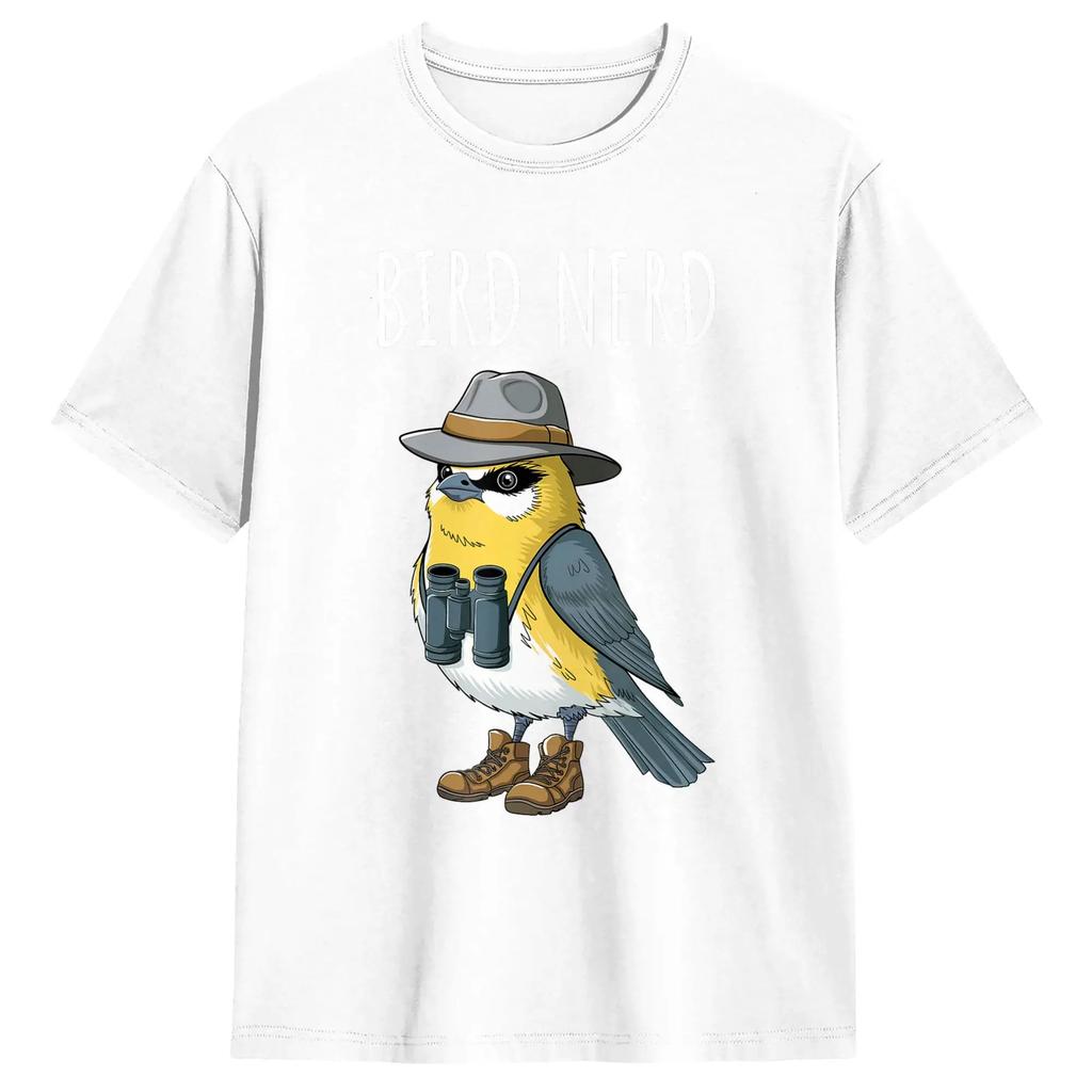 Bird Nerd Bird Watching Birding Bird Lover Watcher Tshirt For Couple Summer Vintage Tshirts Crew Neck Tee Shirt Big Size Tops