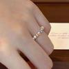 PANJBJ 925 Sterling Silve Multicolour Bead Ring for Women Pearl Elastic Sweet Romantic Design Jewelry Gift Dropshipping