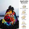 1pc Basketball Printing Lightweight Flannel Blanket, Comfortable and Warm Blanket, for Camping Sofa Bed and Couch Office, In All Seasons