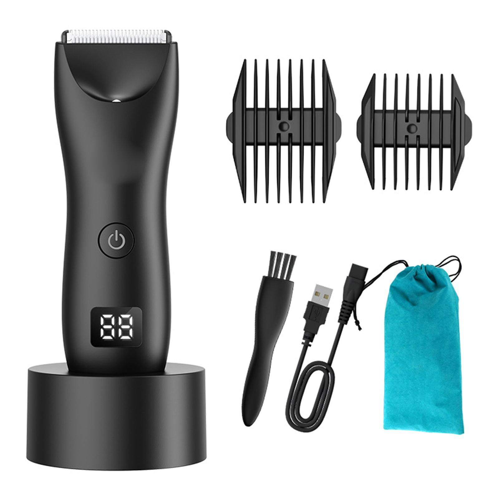 

Men s Body Hair Trimmer with LED Light Grooming Kit for Men Multi Purpose Hair Clipper Beard IPX7 Water Resistant Rechargeable LCD Display with
