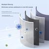 Compact Air Purifier Device Home HEPA Filter Odor Remover Smart Air Cleaner for Fresh Indoor Living White Plastic