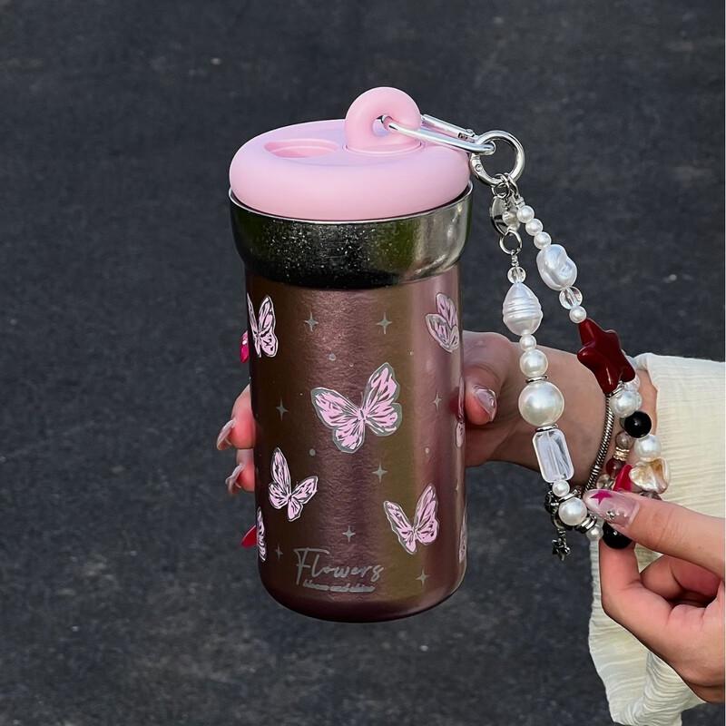 Mingshi Women s Portable Titanium Insulated Straw Tumbler