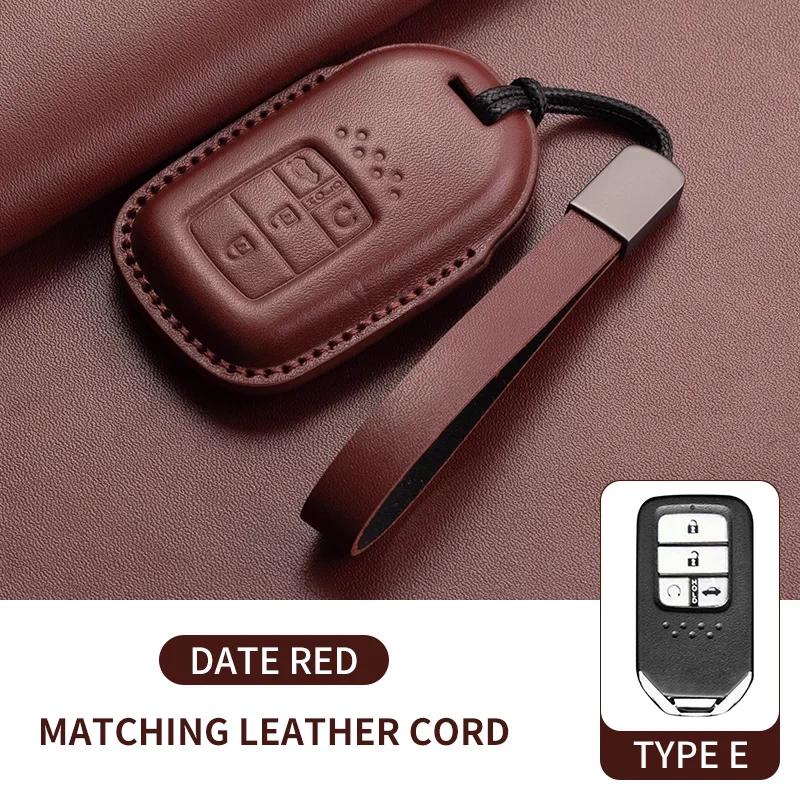 For Honda Civic 11th 2022 for Honda Civic Accord HR-V CR-V 2023 Key Fob Shell Accessories Leather Car Folding Key Cover Case